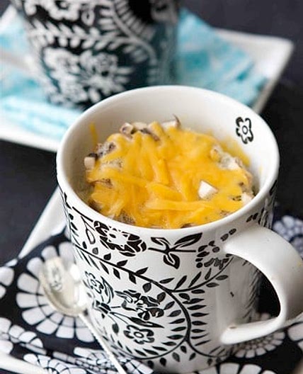 Quick Egg, Mushroom & Ham Cup