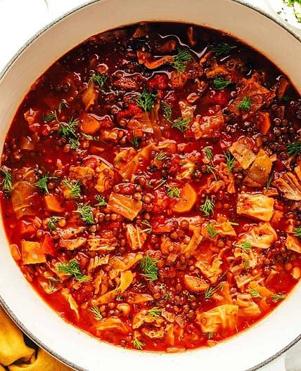 Vegetarian Cabbage Roll Soup