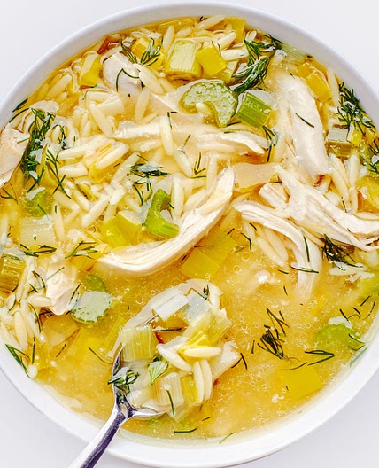 Lemony Chicken and Orzo Soup