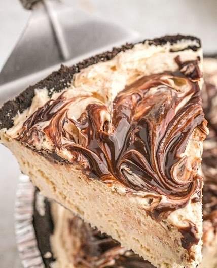 Peanut Butter Fudge Swirl Pie