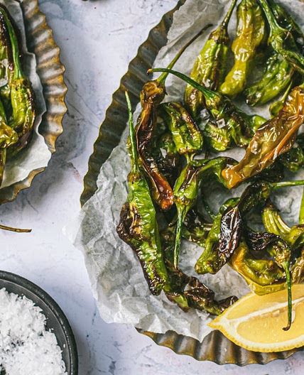 Charred Shishito Peppers (Air Fryer)