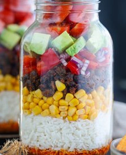 Spiced Black Bean & Rice Salad in a Jar