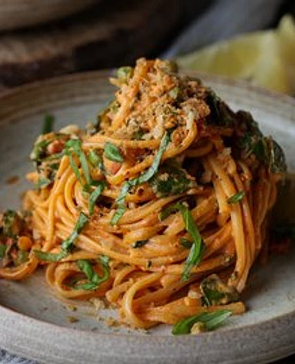 Creamy Vegan Harissa Pasta