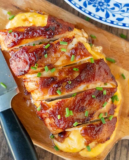 Bacon Wrapped Chicken with Cheese