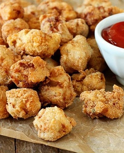 Cornbread Crusted Ranch Chicken Bites
