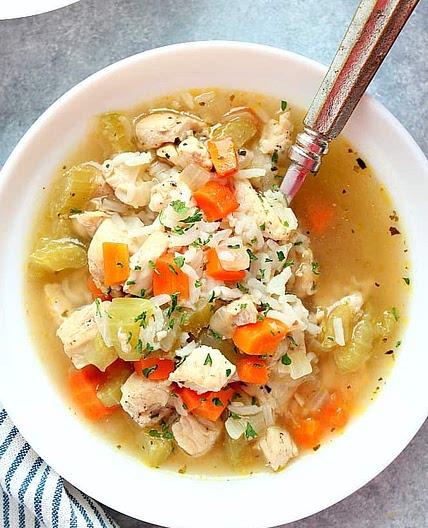 Instant Pot Chicken and Rice Soup recipe