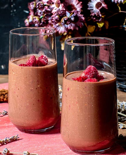 Keto Chocolate Raspberry Smoothie