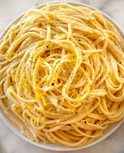 Linguine Pasta with Lemon-Cream Sauce