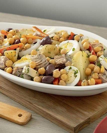 Salada de Grão-de-bico com Atum