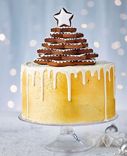 Pure gold Christmas drip cake