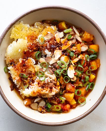 Tamari Heirloom Tomatoes with Crispy Rice