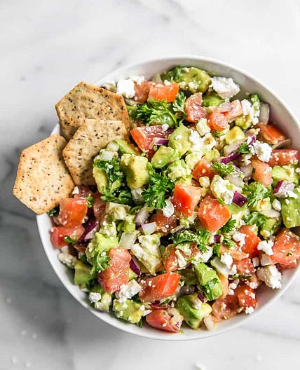 Seriously Addicting Avocado Feta Dip