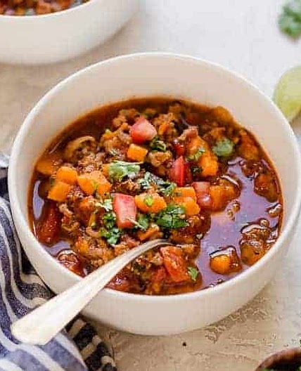 Chipotle Turkey Sweet Potato Chili