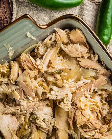 Jalapeno Slow Cooker Pulled Chicken