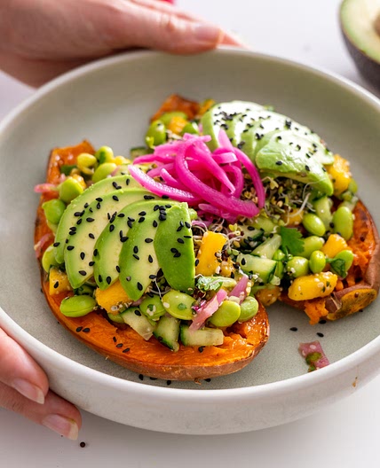 Edamame Sweet Potato Bowl