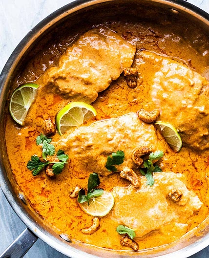 Cashew Coconut Salmon Curry