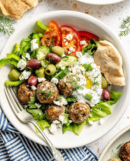 Greek Meatballs with Tzatziki Sauce
