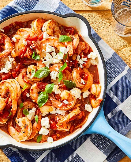 One-Pot Shrimp with Tomatoes & Feta