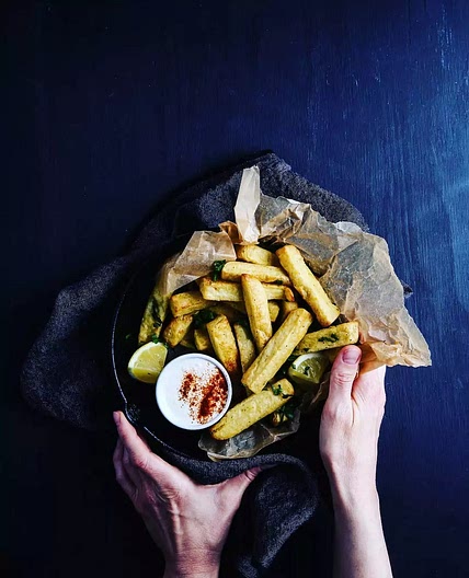 Chickpea Fries with Yogurt-Tahini Sauce