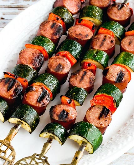 Easy Kabobs with Zucchini and Sausage