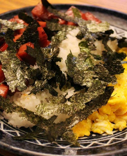 Deconstructed Spam Musubi