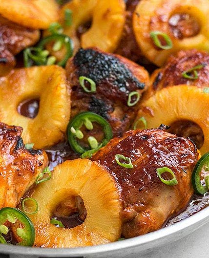 Skillet Pineapple BBQ Chicken
