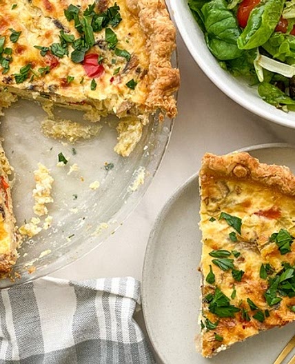 Loaded Vegetarian Quiche Recipe