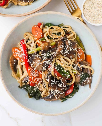 Vegetable Teriyaki Udon Noodles