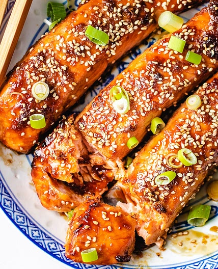 Air fryer teriyaki salmon recipe