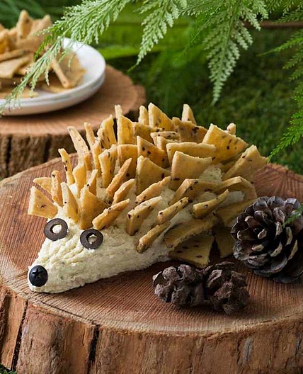 Cheese and bacon hedgehog