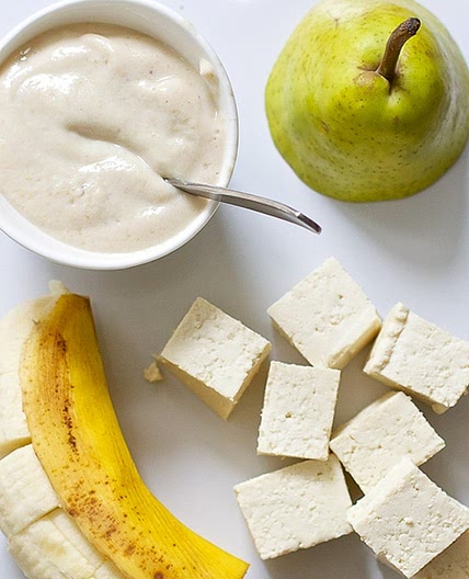 Banana, Tofu + Pear Baby Food Puree (High-Protein) - Baby Foode
