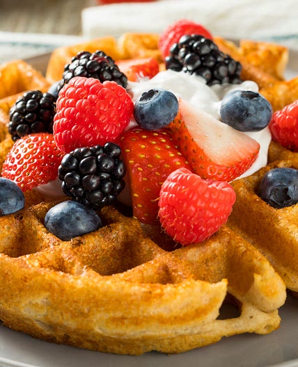 Waffles with 100% Freshly Milled Wheat