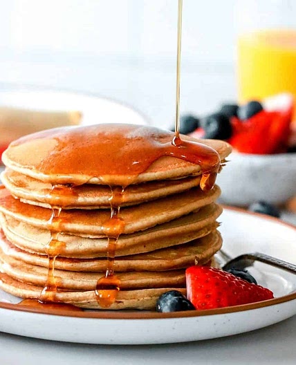 20-Min Oat Flour Pancakes (without banana)