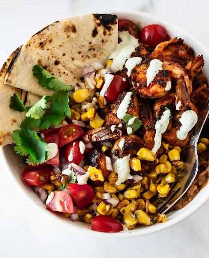 Blackened Shrimp Bowls