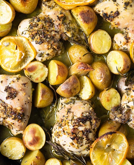 Lemon Rosemary Chicken & Potatoes