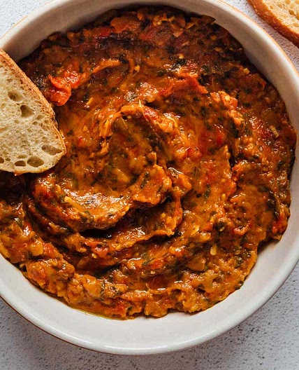 Moroccan Zaalouk (Cooked Eggplant and Tomato Salad)