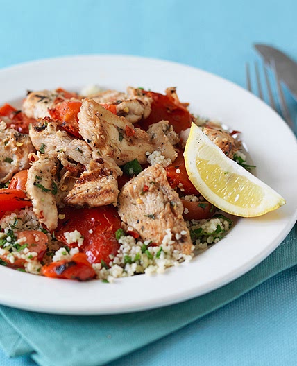 Grilled lemon and chilli chicken with couscous