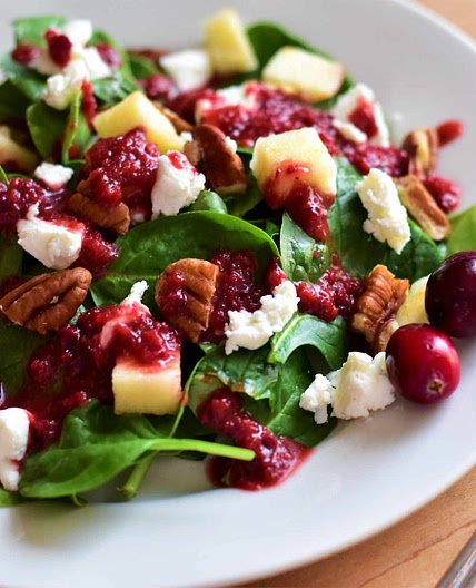 Fall Salad with Cranberry Vinaigrette