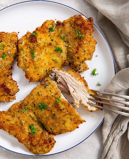 Air Fryer Breaded Chicken Thighs