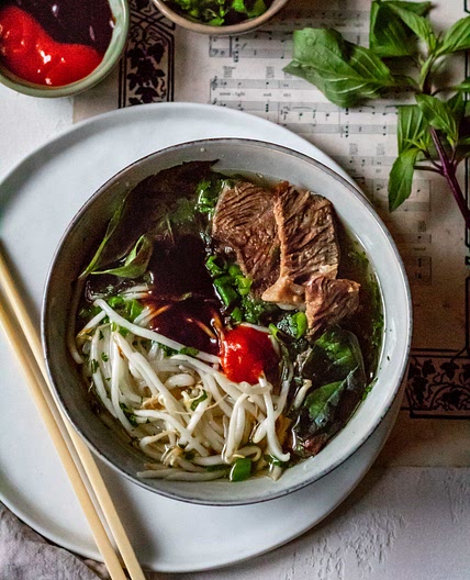 Traditional Vietnamese Beef Pho (Pho Bo)