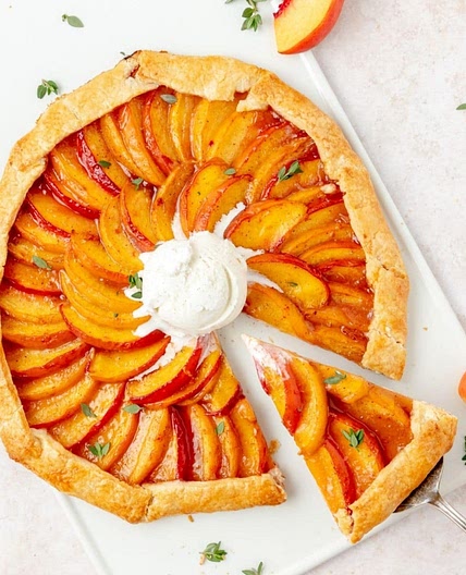 Easy Peach Thyme Galette