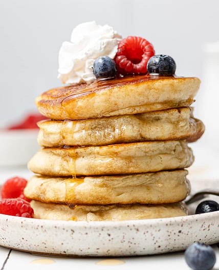 Oat Milk Pancakes (Thick & Fluffy!)