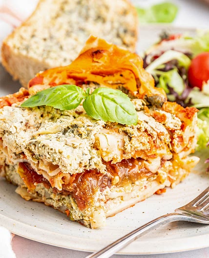SPINACH ARTICHOKE FETA LASAGNA