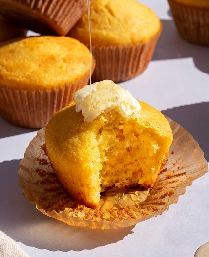 Sourdough Corn Muffins