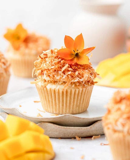 Mango Coconut Cupcakes