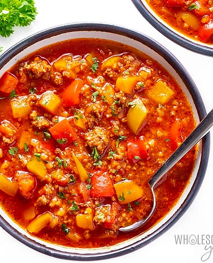 Keto Stuffed Pepper Soup