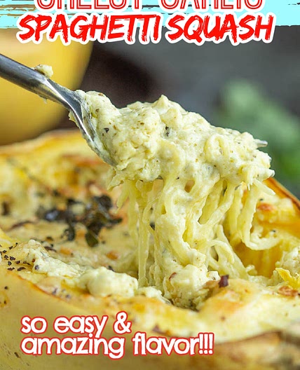 Cheesy Garlic Spaghetti Squash