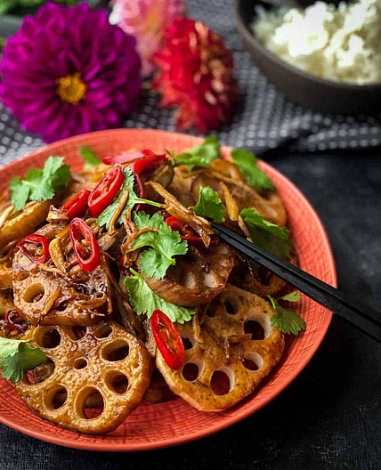 Hot and Sour Stir Fried Lotus Root