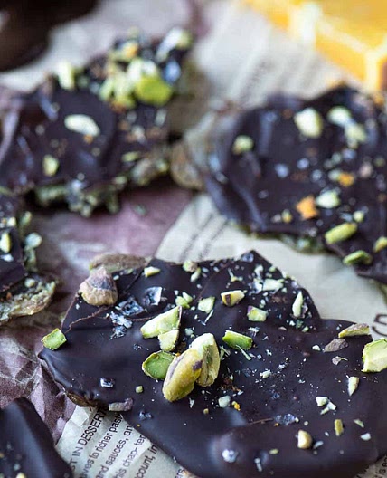 Orange Pistachio Date Bark
