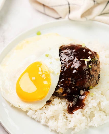 Hawaiian Loco Moco {Hamburger Steak}